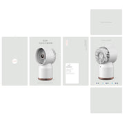 Spray Humidified LED Digital Display Office Home Fan, Style: USB Direct Plug(White)
