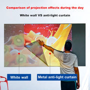 Folding Metal Anti-Light HD Projection Curtain, Size: 100 inch 16:9 221x125cm