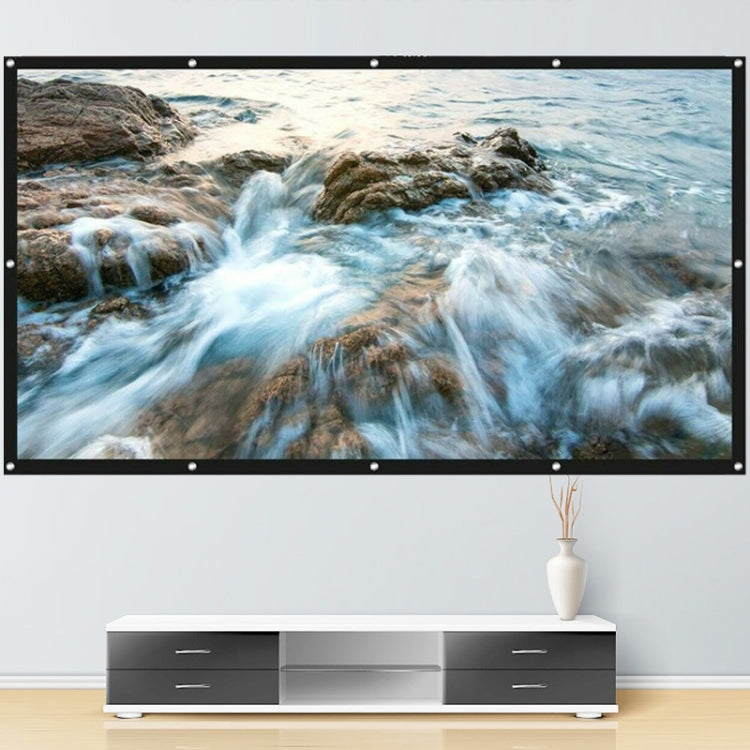 Folding Metal Anti-Light HD Projection Curtain, Size: 60 inch 16:9 133x75cm Punch Black Border - Film Curtains by PMC TechLife | Online Shopping South Africa | PMC TechLife | Buy Now Pay Later Mobicred