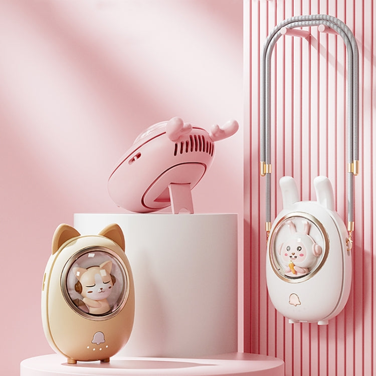 Children Hanging Neck Fan USB Handheld Light Glowing Mini Portable Fan(Yellow) - Electric Fans by PMC TechLife | Online Shopping South Africa | PMC TechLife | Buy Now Pay Later Mobicred