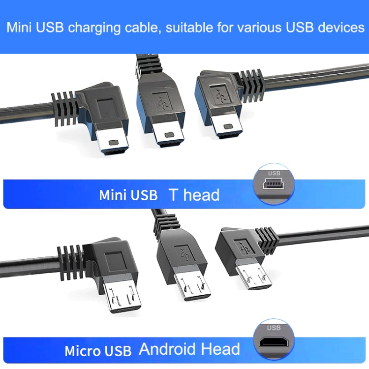 Driving Recorder Power Cord USB Car Charger Antihypertensive Line, Style: 3.5m+1A(Android Right Bend) - Cables & Connectors by PMC Jewellery | Online Shopping South Africa | PMC Jewellery | Buy Now Pay Later Mobicred