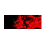 D-954 Flame Skeleton Rear Window Pattern Sticker Truck SUV Behind Wind Glass Stickers(Red)