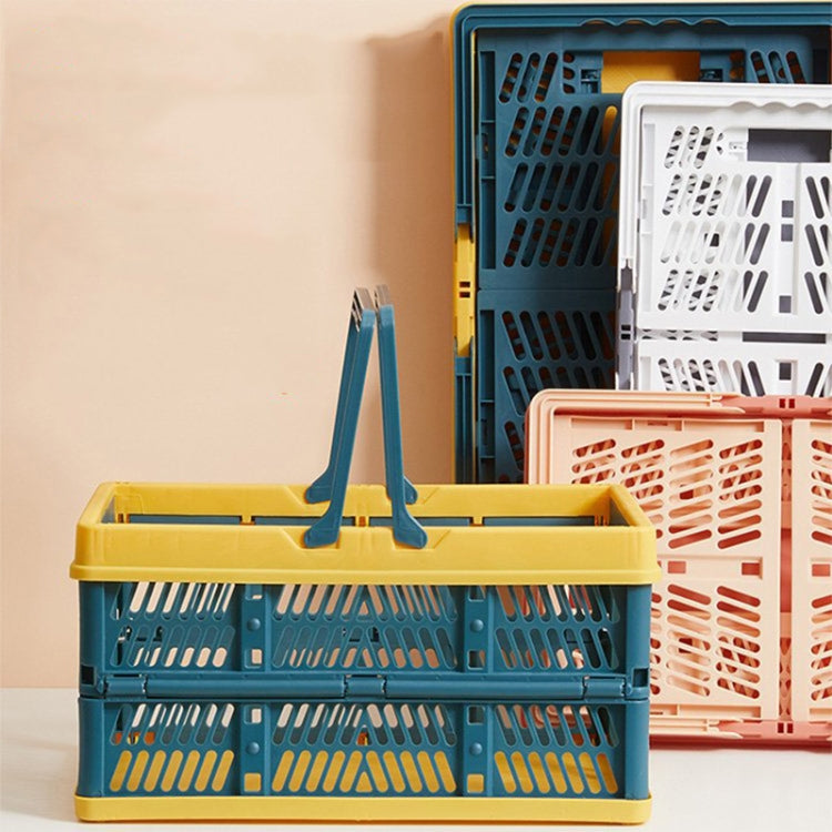Foldable Picnic Basket Supermarket Shopping Basket,Size: 25x30.5x44cm(Green Coffee) - Storage Boxes by PMC TechLife | Online Shopping South Africa | PMC TechLife | Buy Now Pay Later Mobicred