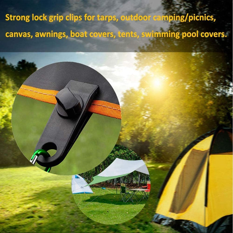 Canopy Fixed Tent Clip Rope Buckle Set 10 Clips+10 White Dot Ropes+10 Black PP Fast Hangings - Tents & Accessories by PMC TechLife | Online Shopping South Africa | PMC TechLife