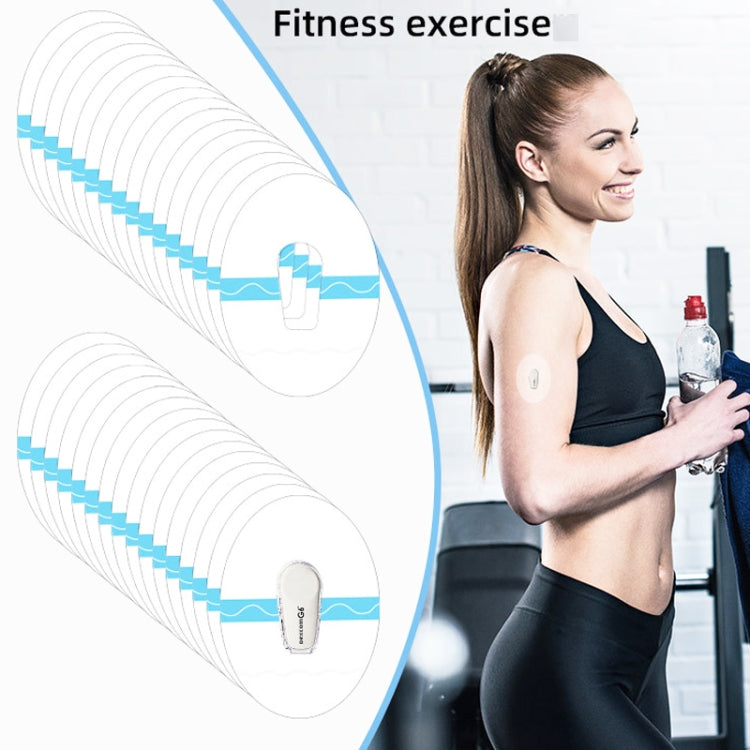 10 PCS 048 Blood Glucose Monitoring Probe Stickers Sweat-proof Sensor Adhesive Patch(Transparent) - Others by PMC TechLife | Online Shopping South Africa | PMC TechLife