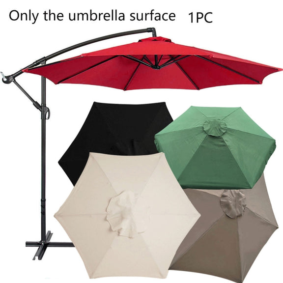 Polyester Parasol Replacement Cloth Round Garden Umbrella Cover, Size: Diameter 2m  6 Ribs(Creamy-white)