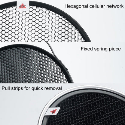 GODOX SN1002 Honeycomb Mesh Reflector Light Effect Accessory For 17cm Standard Cover, Density: 60° - free shipping - PMC Jewellery - Order now!