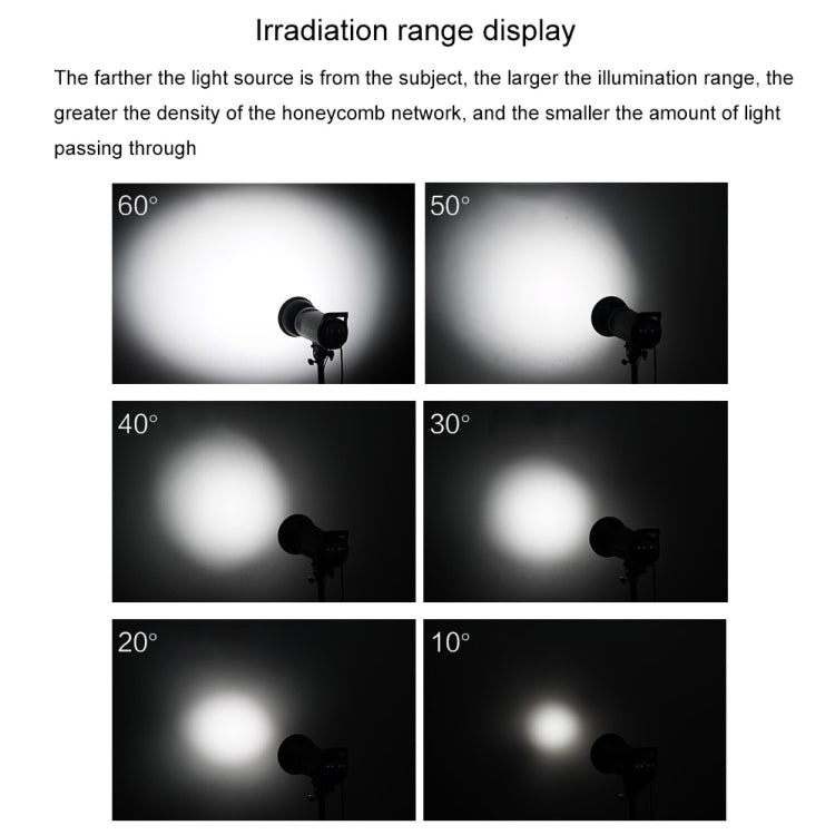 GODOX SN1002 Honeycomb Mesh Reflector Light Effect Accessory For 17cm Standard Cover, Density: 60° - free shipping - PMC Jewellery - Order now!