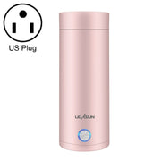 UGASUN Travel Portable Mini Electric Heated Water Cup, Color: US Plug (Pink)