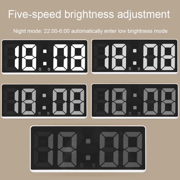 LED Bedside Alarm Clock Battery Plug-In Dual-Purpose Clock(Orange)