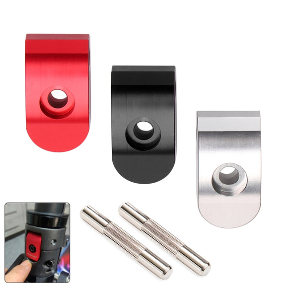 High-density Alloy Steel Electric Scooter Folding Hook for Xiaomi M365 / Pro,Style: Red +1 Dowel
