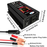 Tang 3 Generations Home Solar Generator Inverter+30A Controller+18W 12V Solar Panel, Specification: Black 12V To 220V