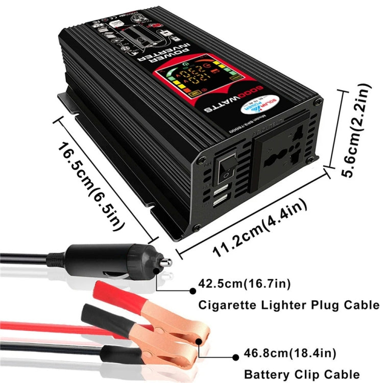 Tang 3 Generations Home Solar Generator Inverter+30A Controller+18W 12V Solar Panel, Specification: Black 12V To 220V