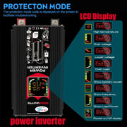 Tang 3 Generations Home Solar Generator Inverter+30A Controller+18W 12V Solar Panel, Specification: Black 12V To 220V