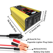 Tang 3 Generations Home Solar Generator Inverter+30A Controller+18W 12V Solar Panel, Specification: Yellow 12V To 220V