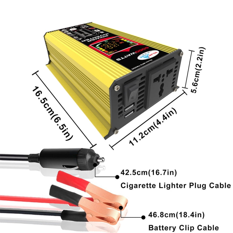Tang 3 Generations Home Solar Generator Inverter+30A Controller+18W 12V Solar Panel, Specification: Yellow 12V To 220V