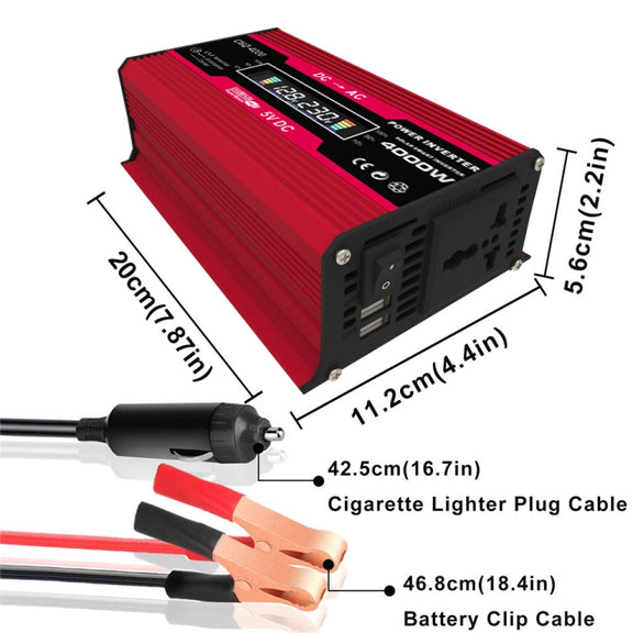 Zhi Zun Solar Power System Inverters+30A Controller+18W 18V Solar Panel, Specification: Red 12V To 220V