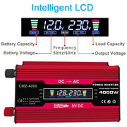 Zhi Zun Solar Power System Inverters+30A Controller+18W 18V Solar Panel, Specification: Red 12V To 110V