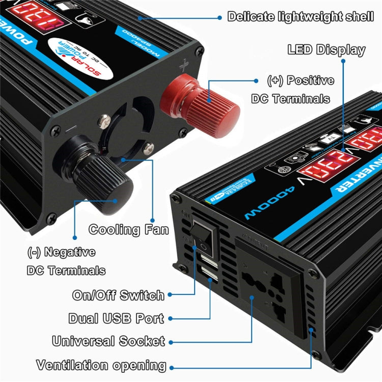 Solar Power System Inverter 30A Controller+18W 12V Solar Panel, Specification: Black 12V To 110V - Charger by PMC TechLife | Online Shopping South Africa | PMC TechLife | Buy Now Pay Later Mobicred