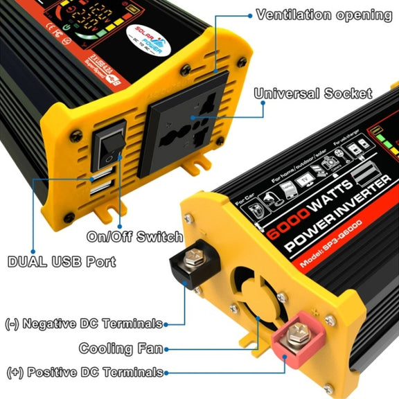 Saga 3 Generations Home Solar Generator Inverter+30A Controller+18W 12V Solar Panel, Specification: Black 12V To 220V