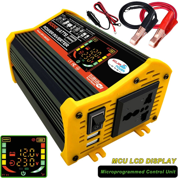 Saga 3 Generations Home Solar Generator Inverter+30A Controller+18W 12V Solar Panel, Specification: Black 12V To 110V