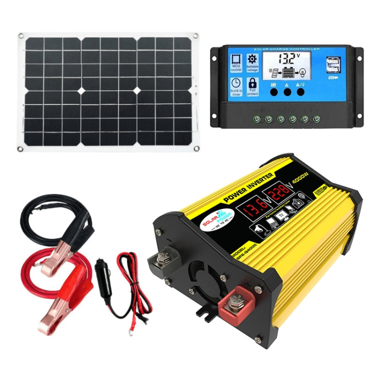 Saga Generation 2 Home Solar Generator Inverter+30A Controller+18W 12V Solar Panel, Specification: Yellow 12V To 220V - Modified Square Wave by PMC TechLife | Online Shopping South Africa | PMC TechLife | Buy Now Pay Later Mobicred