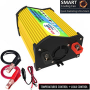 Saga Generation 1 Home Solar Generator Inverter+30A Controller+18W 12V Solar Panel, Specification: Yellow 12V To 220V