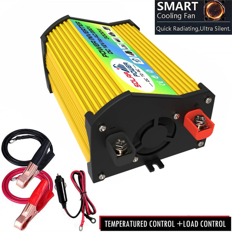 Saga Generation 1 Home Solar Generator Inverter+30A Controller+18W 12V Solar Panel, Specification: Yellow 12V To 220V