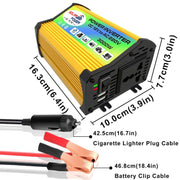 Saga Generation 1 Home Solar Generator Inverter+30A Controller+18W 12V Solar Panel, Specification: Yellow 12V To 220V