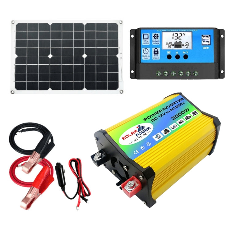 Saga Generation 1 Home Solar Generator Inverter+30A Controller+18W 12V Solar Panel, Specification: Yellow 12V To 110V - Modified Square Wave by PMC TechLife | Online Shopping South Africa | PMC TechLife | Buy Now Pay Later Mobicred