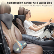 Memory Foam Car Lumbar Cushion Driving Seat Cushion(Dark Gray)