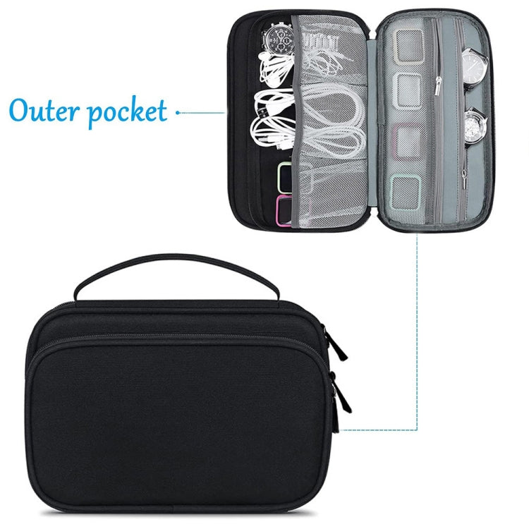 Multifunction Watch Strap Data Line 36 Slots Storage Bag(Black)