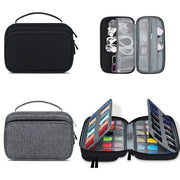 Multifunction Watch Strap Data Line 36 Slots Storage Bag(Black)