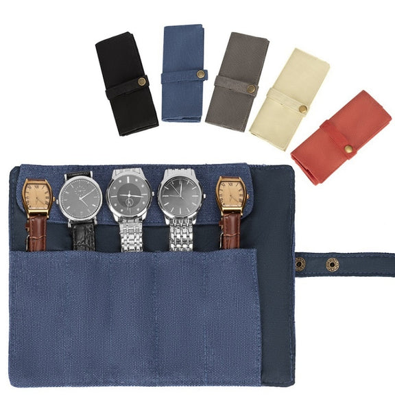 Nylon Canvas Watch & Strap Portable Storage Bag(Black)
