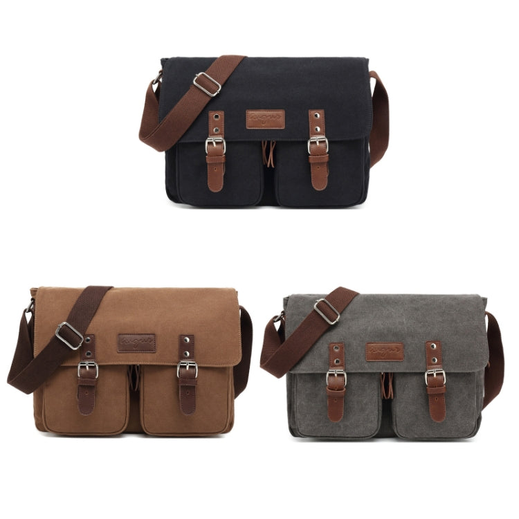 AUGUR Men Single-shoulder Crossbody Messenger Canvas Bag(Black) - free shipping - PMC Jewellery - Order now!