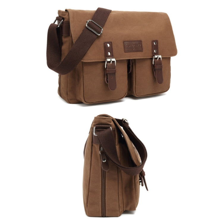 AUGUR Men Single-shoulder Crossbody Messenger Canvas Bag(Black) - free shipping - PMC Jewellery - Order now!