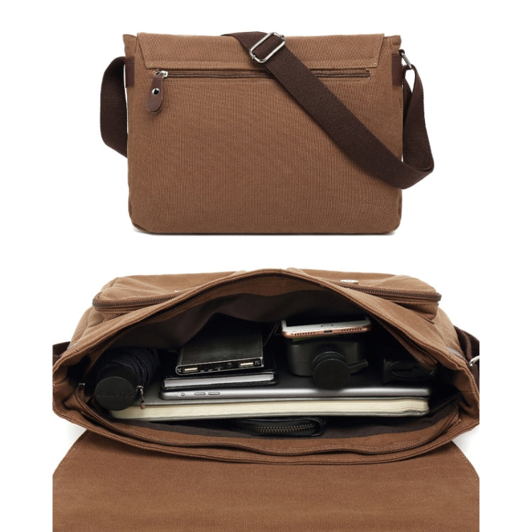 AUGUR Men Single-shoulder Crossbody Messenger Canvas Bag(Black) - free shipping - PMC Jewellery - Order now!