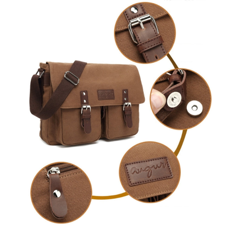 AUGUR Men Single-shoulder Crossbody Messenger Canvas Bag(Black) - free shipping - PMC Jewellery - Order now!