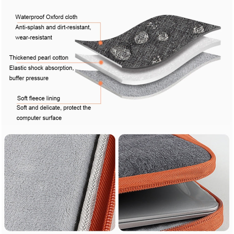 ND02 Water-resistant Portable Laptop Case, Size: 15.6 inches(Mysterious Black)