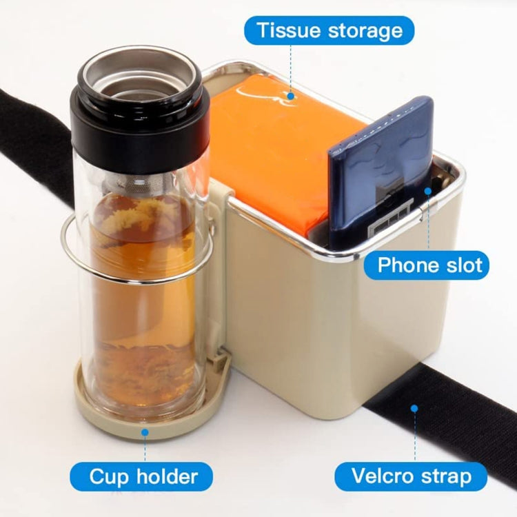 Car Paper Box Hanging Armrest Box Storage Box Cup Holder(Beige Double Cup) - Tissue Boxes by PMC TechLife | Online Shopping South Africa | PMC TechLife