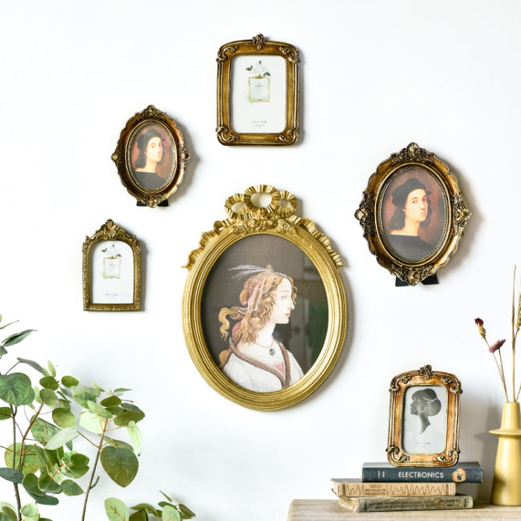 Retro Imitation Wood Home Decor Photo Frames, Spec: Arched-7 inches - Photo Albums & Photo Frames by PMC TechLife | Online Shopping South Africa | PMC TechLife