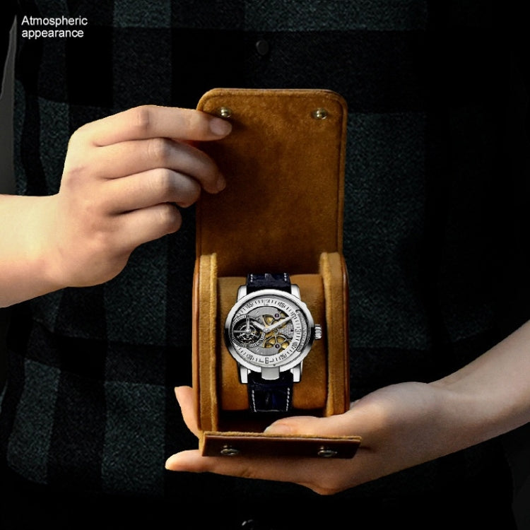 PU Leather Watch Protective Dustproof Display Box Portable Storage Box(Brown) - free shipping - PMc TechLife - Order now!