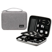 Baona BN-F018 Multifunctional Double Layer EVA Hard Shell U Disk Data Cable Storage Bag(Grey)