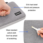 Baona BN-F018 Multifunctional Double Layer EVA Hard Shell U Disk Data Cable Storage Bag(Grey)