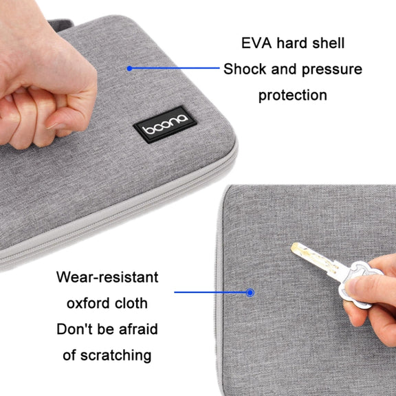 Baona BN-F018 Multifunctional Double Layer EVA Hard Shell U Disk Data Cable Storage Bag(Grey)