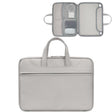 Baona BN-Q006 PU Leather Full Opening Laptop Handbag For 11/12 inches(Grey) - 12.1 inch by Baona | Online Shopping South Africa | PMC TechLife | Buy Now Pay Later Mobicred