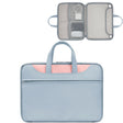 Baona BN-Q006 PU Leather Full Opening Laptop Handbag For 11/12 inches(Sky Blue+Pink) - 12.1 inch by Baona | Online Shopping South Africa | PMC TechLife | Buy Now Pay Later Mobicred