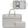 Baona BN-Q006 PU Leather Full Opening Laptop Handbag For 11/12 inches(Gray+Mint Green+Power Bag) - 12.1 inch by Baona | Online Shopping South Africa | PMC TechLife | Buy Now Pay Later Mobicred