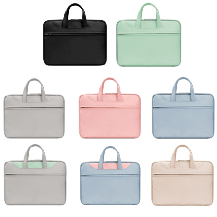 Baona BN-Q006 PU Leather Full Opening Laptop Handbag For 13/13.3 inches(Light Green)