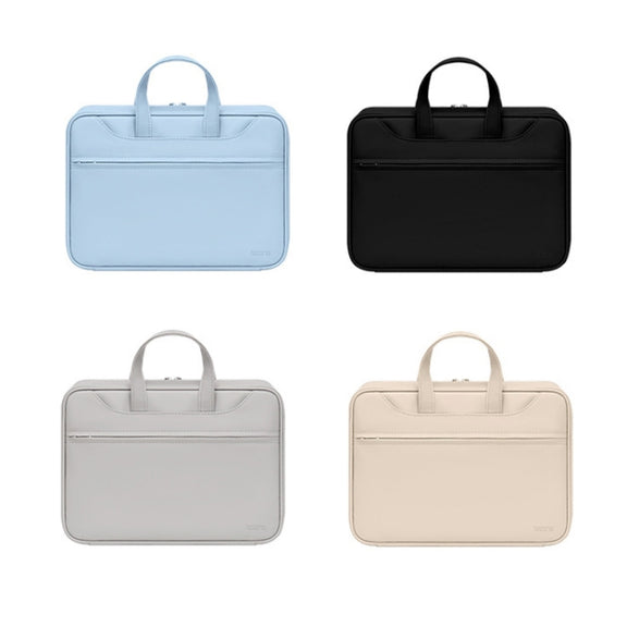 Baona BN-Q006 PU Leather Full Opening Laptop Handbag For 13/13.3 inches(Sky Blue Thicken)